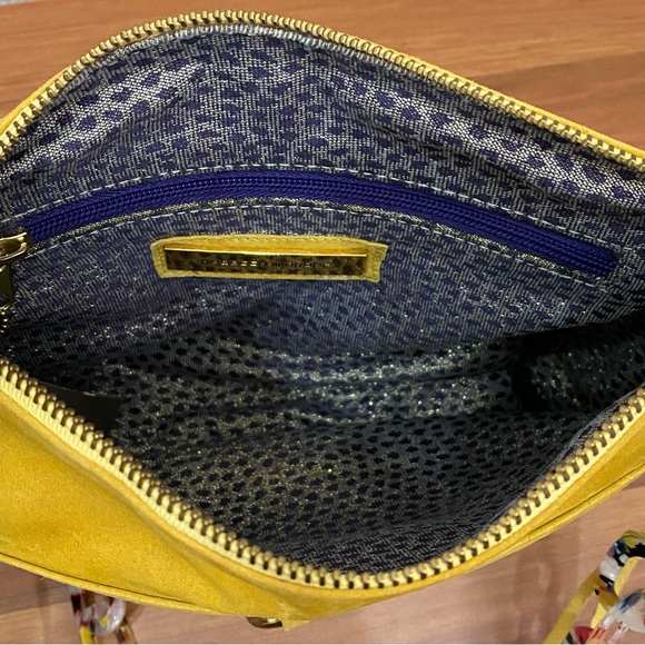 REBECCA MINKOFF Mustard Yellow M.A.C. Suede Crossbody - Picture 12 of 16